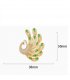 XSB128 - Green Peacock Saree Brooch